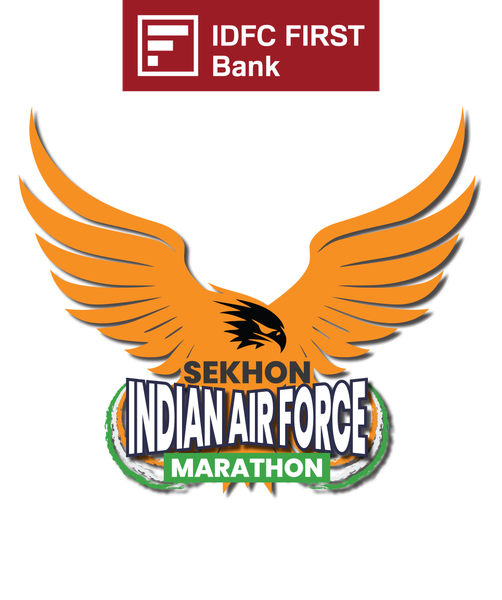 Sekhon IAF Half Marathon 2026 Logo — presented by IDFC FIRST Bank